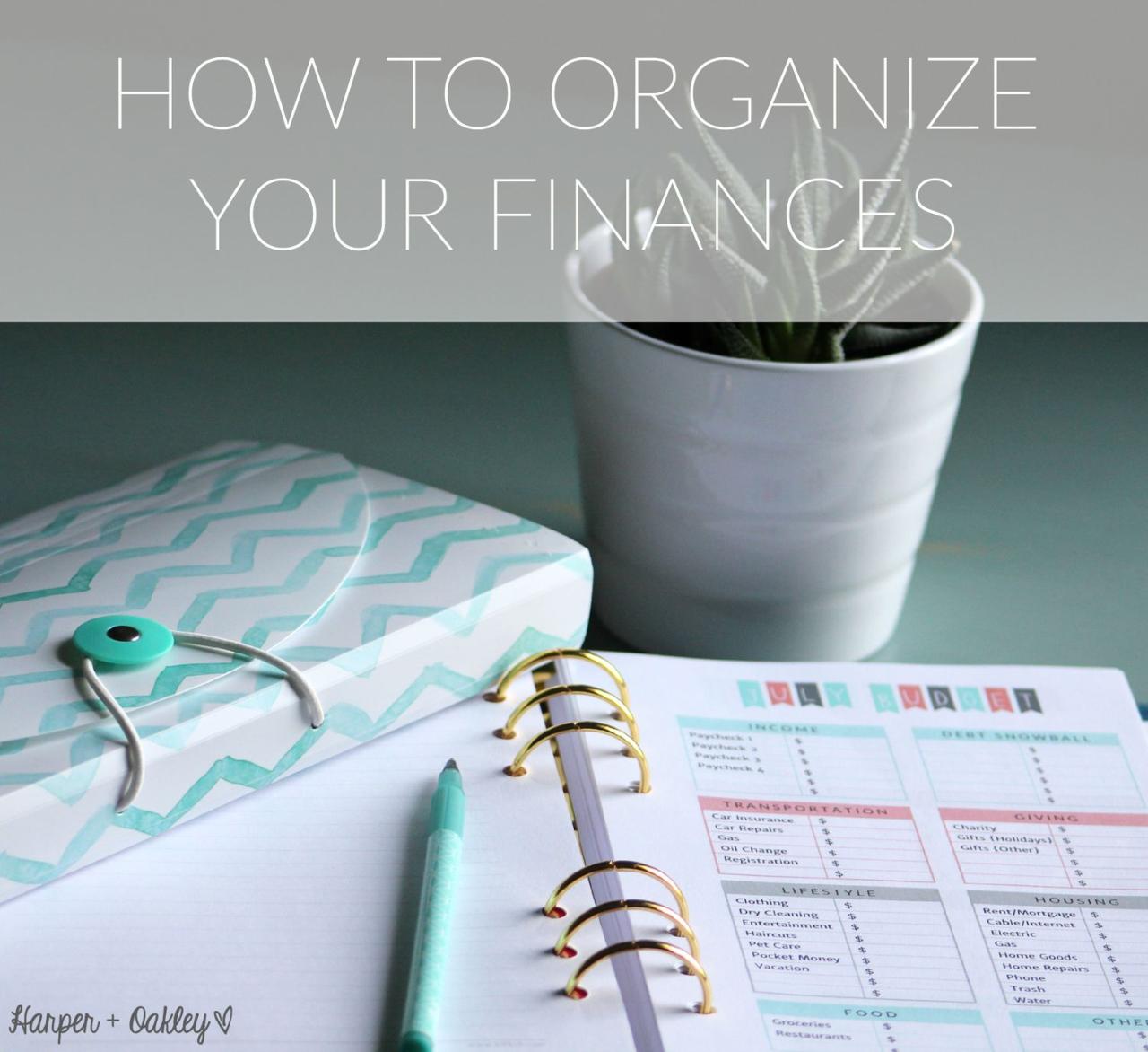 How to organize finances