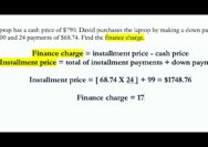 How to find finance charge