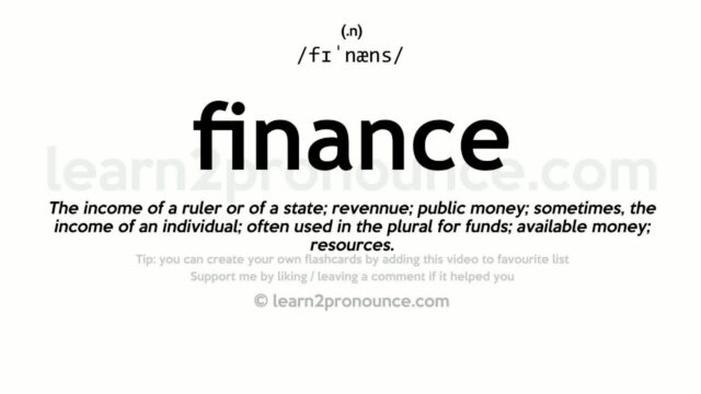 How to spell finances