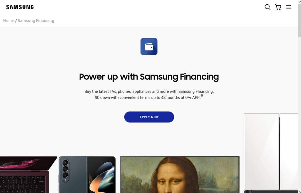 How do i view my entire samsung financing account